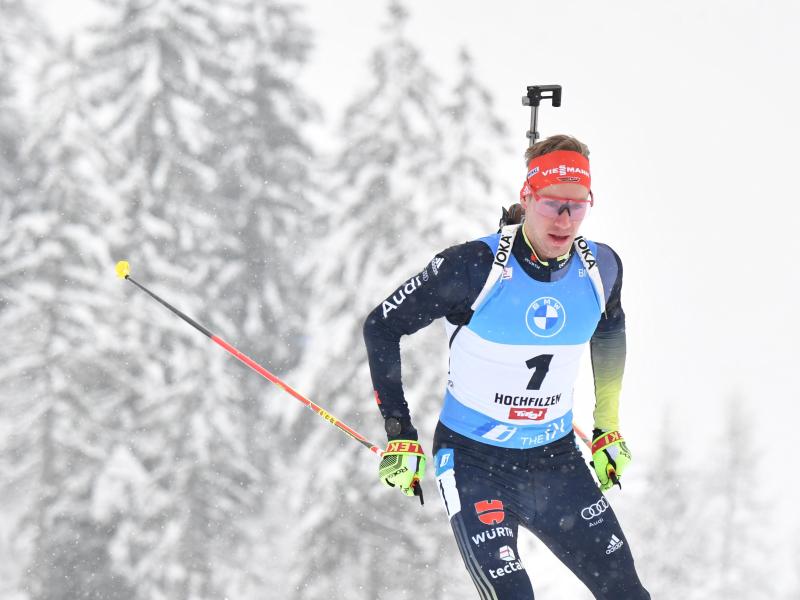 Feierte im Sprint seinen ersten Weltcup-Erfolg: Johannes Kühn. Foto: Barbara Gindl/APA/dpa