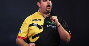 Gabriel Clemens aus Deutschland erwartet ein unangenehmer Gegner bei der Darts-WM. Foto: Kieran Cleeves/PA Wire/dpa