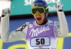 Historischer Triumph: Sven Hannawald gewann 2002 als erster Athlet alle vier Springen der Vierschanzentournee. Foto: Frank Leonhardt/dpa