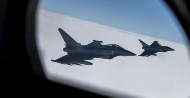 Eine Nato-Übung im litauischen Luftraum. (Archivbild). Foto: Mindaugas Kulbis/ap/dpa
