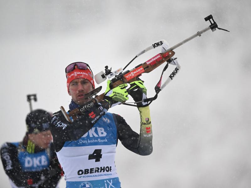Johannes Kühn kehrt nach einer Corona-Infektion zurück in den Biathlon-Weltcup. Foto: Hendrik Schmidt/dpa