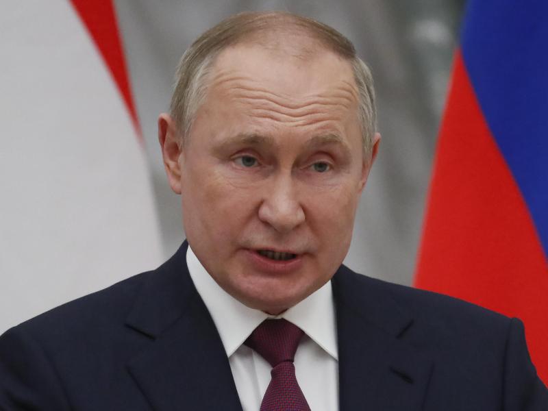 Wladimir Putin wirft dem Westen vor, in der aktuellen Krise Russlands Sicherheitsinteressen zu ignorieren. Foto: Yuri Kochetkov/Pool EPA/AP/dpa