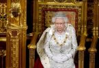 Queen Elizabeth II. im Jahr 2019 auf dem Thron in Westminster. Foto: Victoria Jones/Press Association/dpa