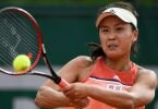 Die chinesische Tennisspielerin Peng Shuai bei den French Open 2018. Foto: Eric Feferberg/AFP/dpa