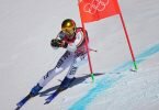 Romed Baumann beendete den olympischen Super-G als Siebter. Foto: Michael Kappeler/dpa