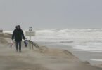 Das Sturmtief «Ylenia» ist auch über die Insel Wangerooge gezogen. Foto: Peter Kuchenbuch-Hanken/dpa