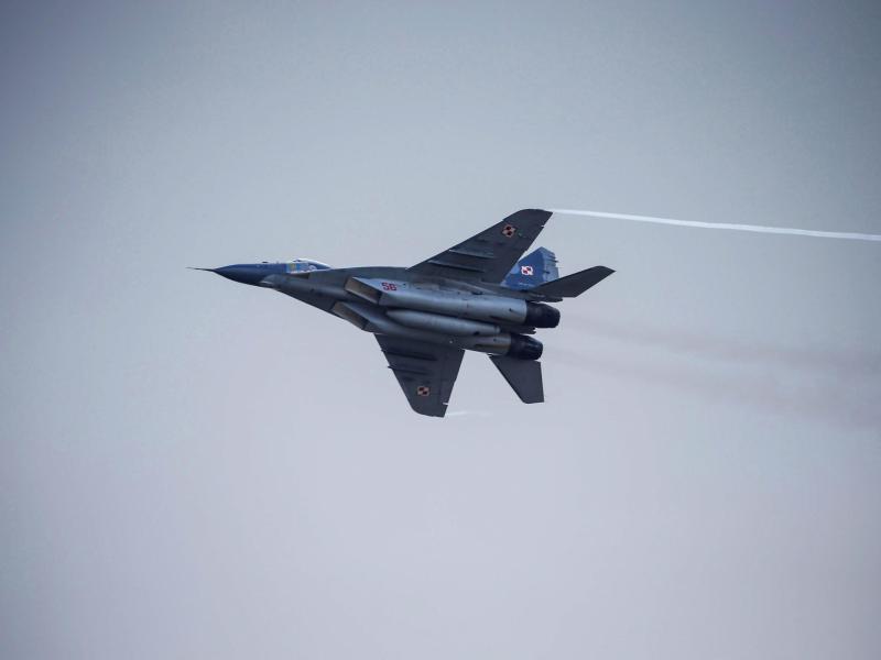 Polnische Kampfflugzeuge für die Ukraine? Die USA sehen den Vorschlag kritisch. Foto: Michael Walczak/PAP/dpa