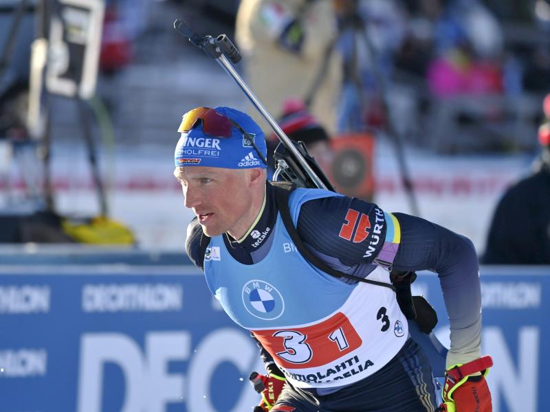 Der 33-jährige Erik Lesser beendet beim Weltcup-Saisonfinale in Oslo mit dem Massenstart seine aktive Karriere. Foto: Vesa Moilanen/Lehtikuva/dpa