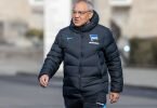 Hertha muss coronabedingt sofort auf den neuen Cheftrainer Felix Magath verzichten. Foto: Andreas Gora/dpa