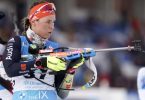 Die DSV-Skijägerin Denise Herrmann lief beim Weltcup in Oslo auf Platz sieben. Foto: Roman Koksarov/AP/dpa