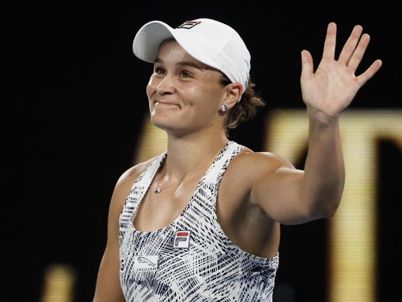 Australiens Superstar Ashleigh Barty hat ihre Tennis-Karriere mit nur 25 Jahren beendet. Foto: Hamish Blair/AP/dpa