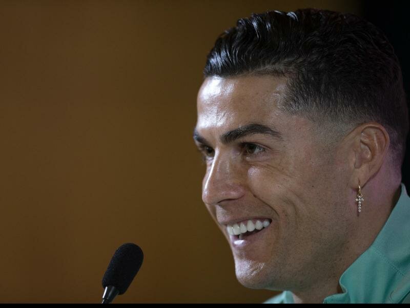 Cristiano Ronaldo tritt mit Portugal statt auf Italien auf den Außenseiter Nordmazedonien. Foto: Pedro Correia/Atlantico Press via ZUMA Press/dpa
