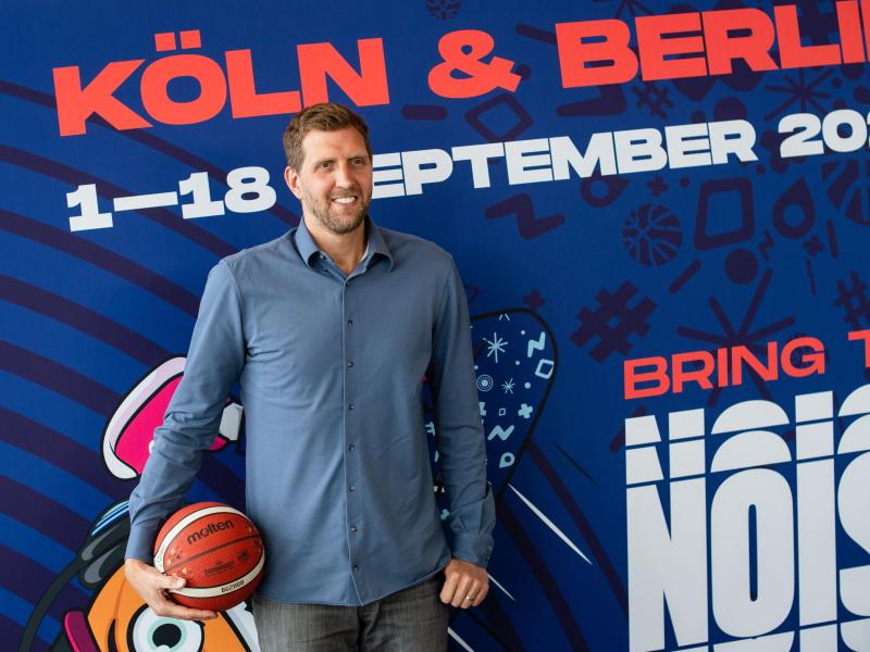 Rührt die Werbetrommel für die Basketball-EM: Spielerlegende Dirk Nowitzki. Foto: Marius Becker/dpa