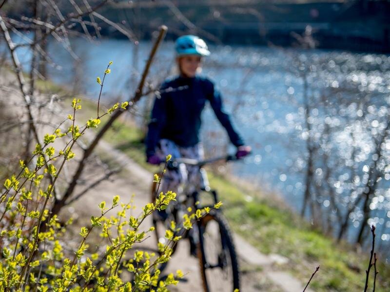 Eine Fahrradtour stärkt das Herz-Kreislauf-System - und kann somit Wetterfühligkeit vorbeugen. Foto: Zacharie Scheurer/dpa-tmn