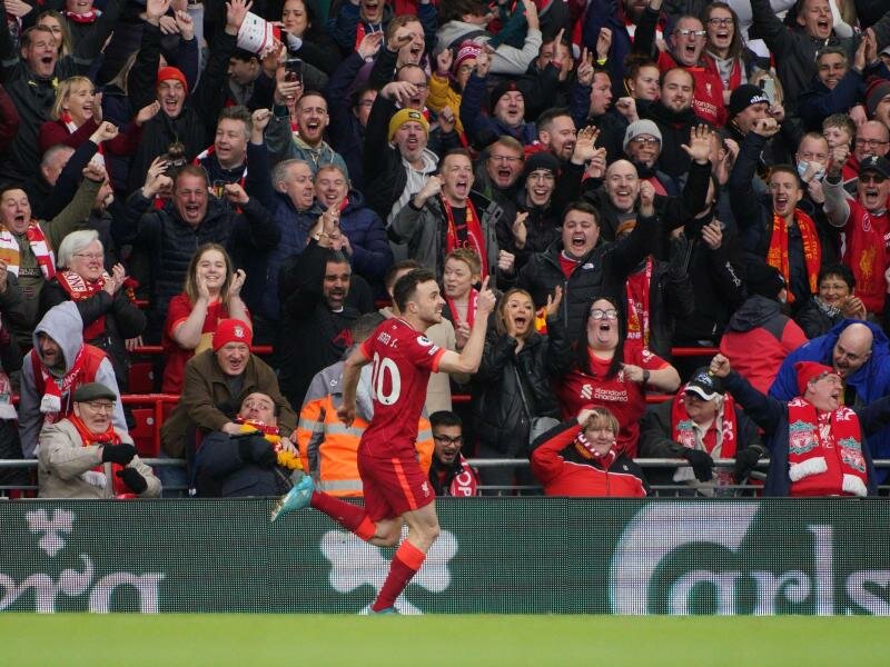 Diogo Jota brachte Liverpool gegen Watford in Führung. Foto: Peter Byrne/PA Wire/dpa