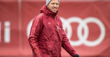 Kann den Freiburger Einspruch nicht nachvollziehen: Bayern-Coach Julian Nagelsmann. Foto: Matthias Balk/dpa