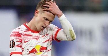 Dani Olmo und seine Leipziger kamen nicht über ein 1:1 gegen Atalanta Bergamo hinaus. Foto: Jan Woitas/dpa