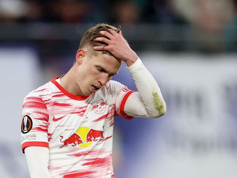 Dani Olmo und seine Leipziger kamen nicht über ein 1:1 gegen Atalanta Bergamo hinaus. Foto: Jan Woitas/dpa