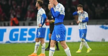 Hertha BSC&nbsp;verlor gegen den 1. FC&nbsp;Union Berlin mit 1:4. Foto: Sören Stache/dpa