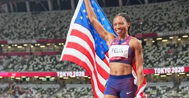 Sie gehört zu den erfolgreichsten Leichtathletinnen der Geschichte: US-Sprinterin Allyson Felix. Foto: Michael Kappeler/dpa