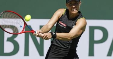 Verlor ihr Auftaktmatch in Nur-Sultan: Angelique Kerber. Foto: Charles Baus/CSM via ZUMA Press Wire/dpa