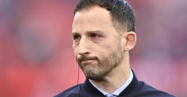 Feierte in Leverkusen seinen 15. Pflichtspielsieg als RB-Coach: Domenico Tedesco. Foto: Marius Becker/dpa
