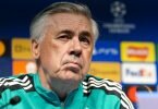 Der Trainer von Real Madrid, Carlo Ancelotti, nimmt an einer Pressekonferenz teil. Foto: Martin Rickett/PA Wire/dpa