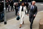 Boris Becker (r), ehemaliger Tennis-Profi aus Deutschland, kommt gemeinsam mit seiner Lebensgefährtin Lilian de Carvalho Monteiro zur Strafmaßverkündung in seinem Insolvenzverfahren am Southwark Crown Court an. Foto: Victoria Jones/PA Wire/dpa