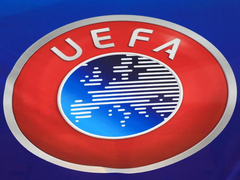 Das Logo des Europäischen Fußball-Verbands UEFA. Foto: Mike Egerton/PA Wire/dpa