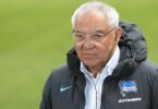 Hertha-Trainer Felix Magath bleibt hinsichtlich seiner Zukunft gelassen. Foto: Friso Gentsch/dpa