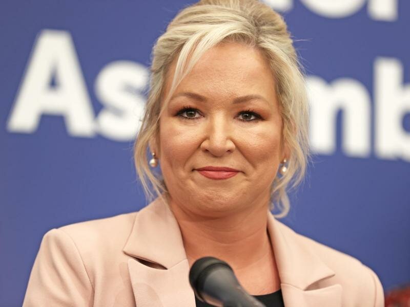 Michelle O'Neill konnte mit ihrer Partei Sinn Fein in Nordirland den Wahlsieg feiern. Foto: Liam Mcburney/PA Wire/dpa