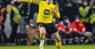 Steht vor einem Wechsel nach England: Dortmunds Erling Haaland. Foto: Tom Weller/dpa