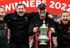 Trainer Jürgen Klopp (2.v.r.) gewann mit dem FC Liverpool den FA Cup. Foto: Ian Walton/AP/dpa