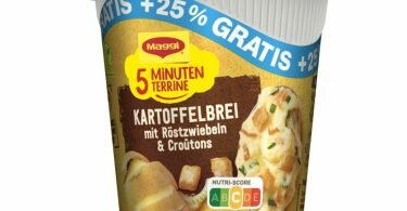 Maggi ruft zwei seiner «5 Minuten Terrinen» zurück. Betroffen sind die Sorten «Kartoffelbrei mit Steinpilzen» und «Kartoffelbrei mit Röstzwiebeln und Croûtons» zurück. Foto: Nestlé Deutschland AG/Nestlé Deutschland AG/obs