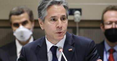 Antony Blinken, Außenminister der USA. Wie aus seinem Ministerium verlautet, nimmt die US-Botschaft in Kiew ihren Betrieb wieder auf. Foto: Eduardo Munoz/Pool Reuters/AP/dpa