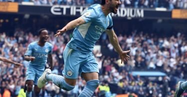 Schießt Manchester City mit einem Doppelpack zum Titel:&nbsp;Ilkay Gündogan. Foto: Darren Staples/CSM via ZUMA Press Wire/dpa