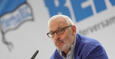 Hertha-Präsident Werner Gegenbauer kritisiert Investor Lars Windhorst. Foto: Jörg Carstensen/dpa/Archivbild