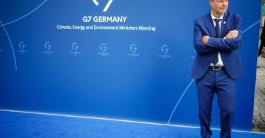 Wirtschaftsminister Robert Habeck beim G7-Treffen. Foto: Kay Nietfeld/dpa