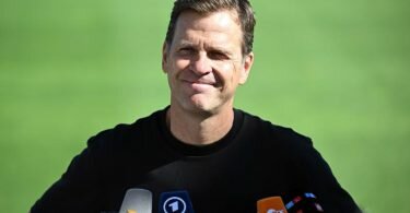 DFB-Direktor Oliver Bierhoff ist zufrieden mit dem Trainingslager. Foto: Federico Gambarini/dpa