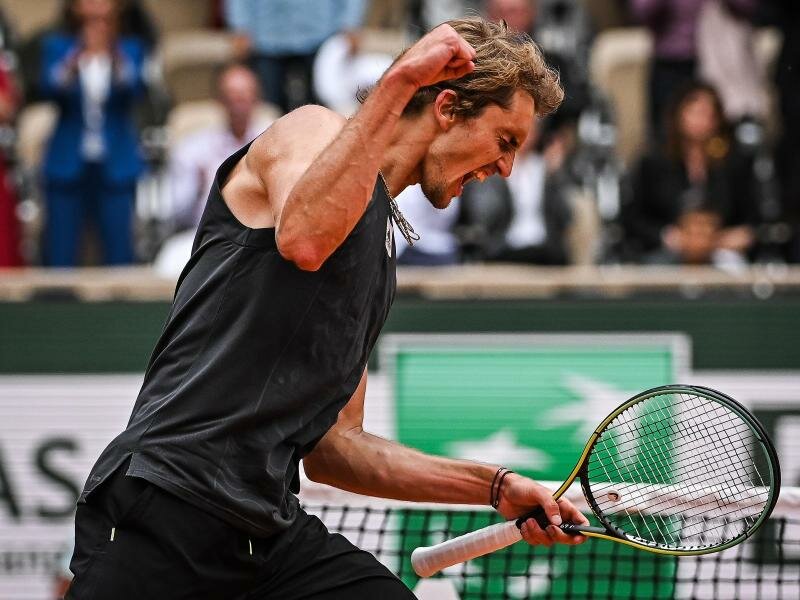 Steht in Paris im Achtelfinale: Alexander Zverev. Foto: Matthieu Mirville/ZUMA Press Wire/dpa