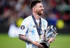 «Wunderschön»: Argentiniens Messi freut sich nach dem Sieg gegen Italien auf weitere Gegner. Foto: John Walton/PA Wire/dpa