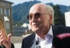 Musste in Bellinzona Rede und Antwort stehen: Joseph Blatter. Foto: Alessandro Crinari/KEYSTONE/TI-PRESSKEYSTONE/dpa