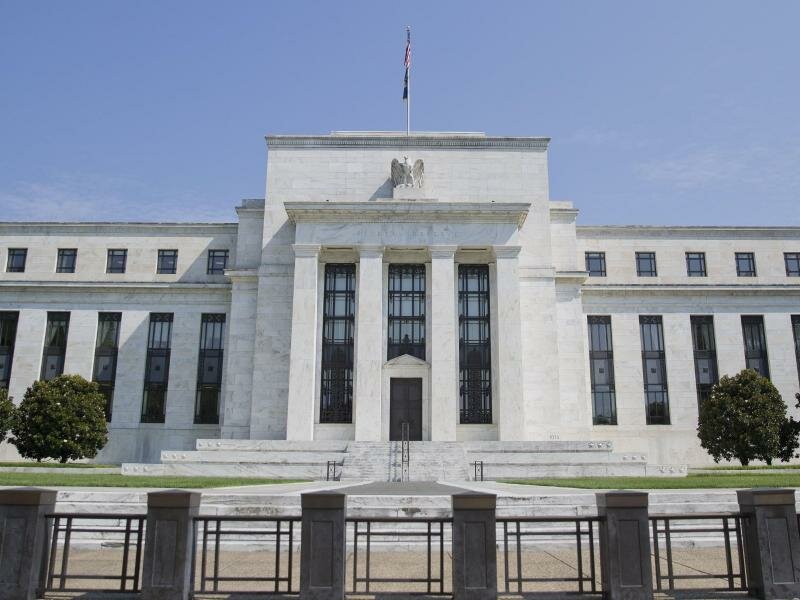 Der Hauptsitz der US-Notenbank in Washington. Foto: Pablo Martinez Monsivais/AP/dpa