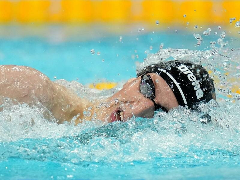 Holte WM-Silber in Budapest: Lukas Märtens. Foto: Petr David Josek/AP/dpa