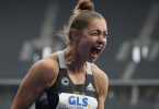 Unter elf Sekungen über 100 Meter: Sprinterin Gina Lückenkemper jubelt nach ihrem Sieg. Foto: Soeren Stache/dpa