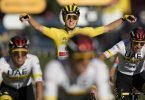 Will zum dritten Mal in Folge das Gelbe Trikot bis mit nach Paris nehmen: Tadej Pogacar. Foto: Christophe Ena/AP/dpa