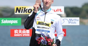 Holte zum Abschluss über 10 Kilometer Bronze: Florian Wellbrock. Foto: Ian MacNicol/dpa