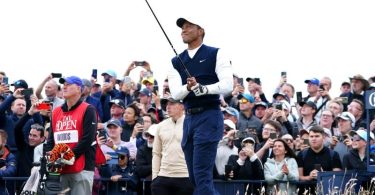 Tiger Woods spielte am ersten Tag der British Open eine schwache Runde. Foto: Jane Barlow/PA Wire/dpa