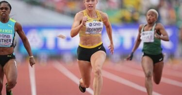 Steht im 100-Meter-Halbfinale: Gina Lückenkemper. Foto: Michael Kappeler/dpa