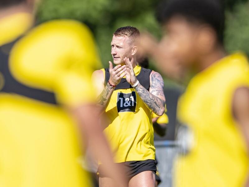 Derzeit im Umbau:&nbsp;Borussia Dortmund. Foto: David Inderlied/dpa/Archivbild